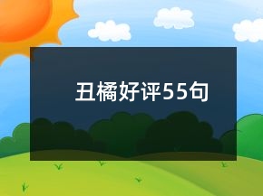 丑橘好評(píng)55句