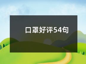 口罩好評(píng)54句