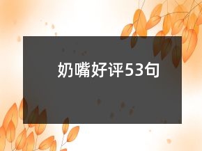 奶嘴好評(píng)53句