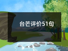 臺芒評價51句