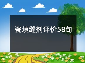 瓷填縫劑評(píng)價(jià)58句