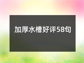 加厚水槽好評58句