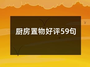 廚房置物好評(píng)59句