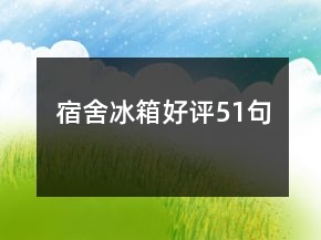 宿舍冰箱好評51句