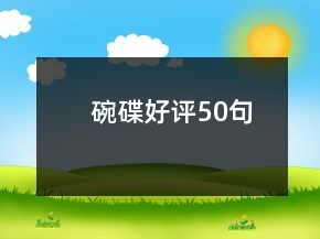 碗碟好評50句