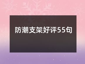 防潮支架好評(píng)55句