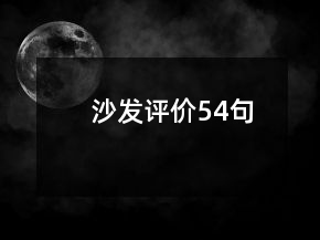 沙發(fā)評(píng)價(jià)54句