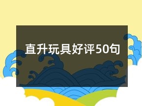 直升玩具好評50句
