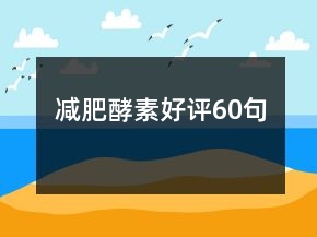 減肥酵素好評(píng)60句