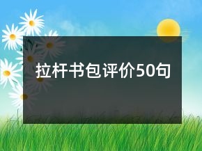 拉桿書(shū)包評(píng)價(jià)50句