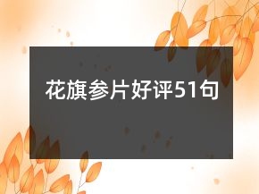 花旗參片好評51句