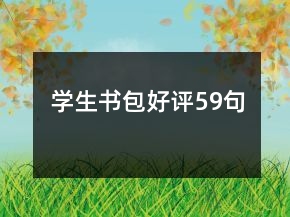 學生書包好評59句