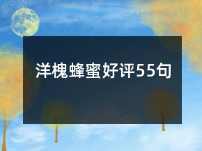 洋槐蜂蜜好評(píng)55句