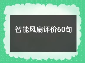 智能風(fēng)扇評(píng)價(jià)60句