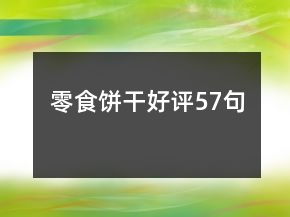 零食餅干好評(píng)57句