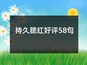 持久腮紅好評(píng)58句