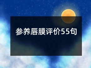 參養(yǎng)唇膜評(píng)價(jià)55句