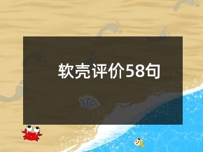 軟殼評價58句