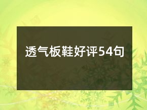 透氣板鞋好評(píng)54句