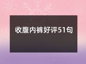 收腹內(nèi)褲好評(píng)51句