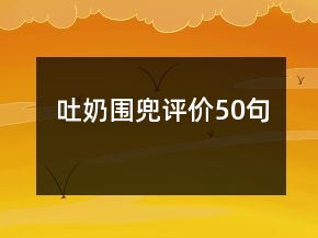 吐奶圍兜評價50句