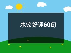 水餃好評60句