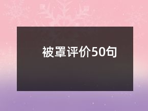 被罩評(píng)價(jià)50句