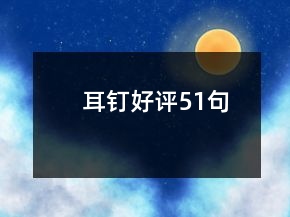 耳釘好評51句