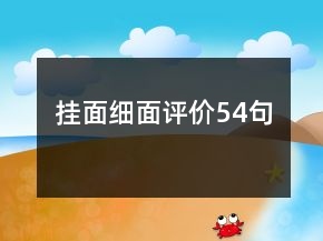 掛面細面評價54句