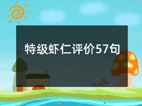 特級蝦仁評價57句