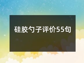 硅膠勺子評價55句