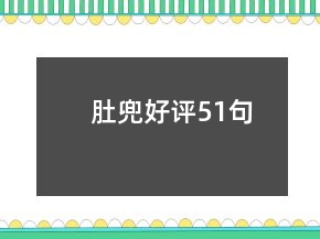 肚兜好評(píng)51句