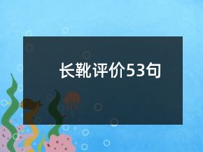 長靴評價53句