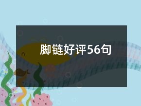 腳鏈好評(píng)56句