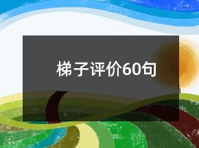 梯子評價(jià)60句