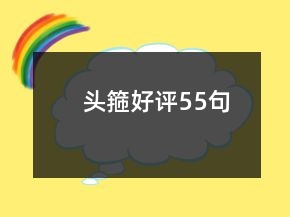 頭箍好評(píng)55句
