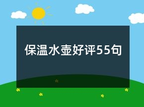 保溫水壺好評55句