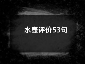 水壺評價53句