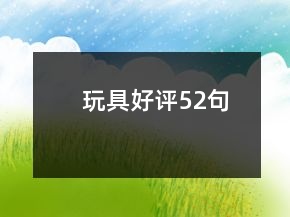 玩具好評(píng)52句
