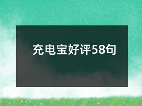 充電寶好評58句