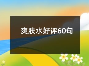 爽膚水好評60句