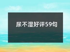 尿不濕好評59句