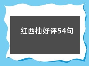 紅西柚好評(píng)54句
