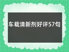 車載清新劑好評57句