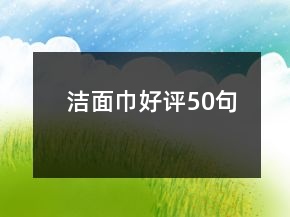 潔面巾好評50句