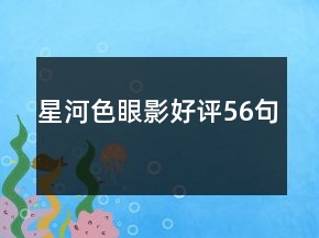 星河色眼影好評56句