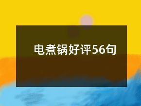 電煮鍋好評(píng)56句