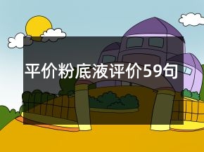 平價(jià)粉底液評(píng)價(jià)59句