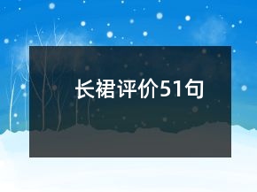 長裙評價51句