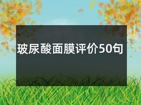 玻尿酸面膜評價(jià)50句